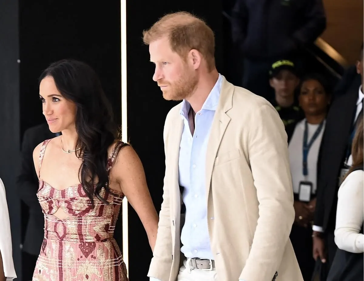 Meghan Markle and Prince Harry attend a show during a visit to the National Centre for the Arts in Bogota, Colombia