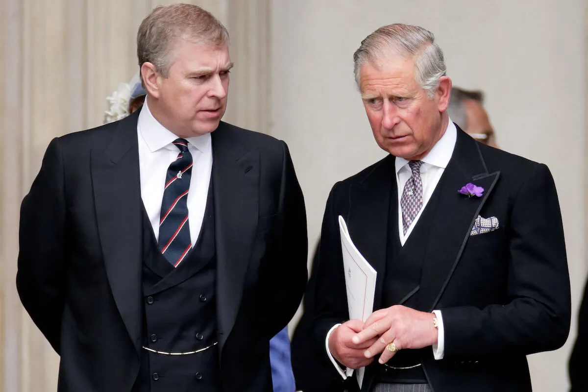 Prince Andrew and King Charles, who made a 'peace offering' to Prince Andrew amid Royal Lodge dispute