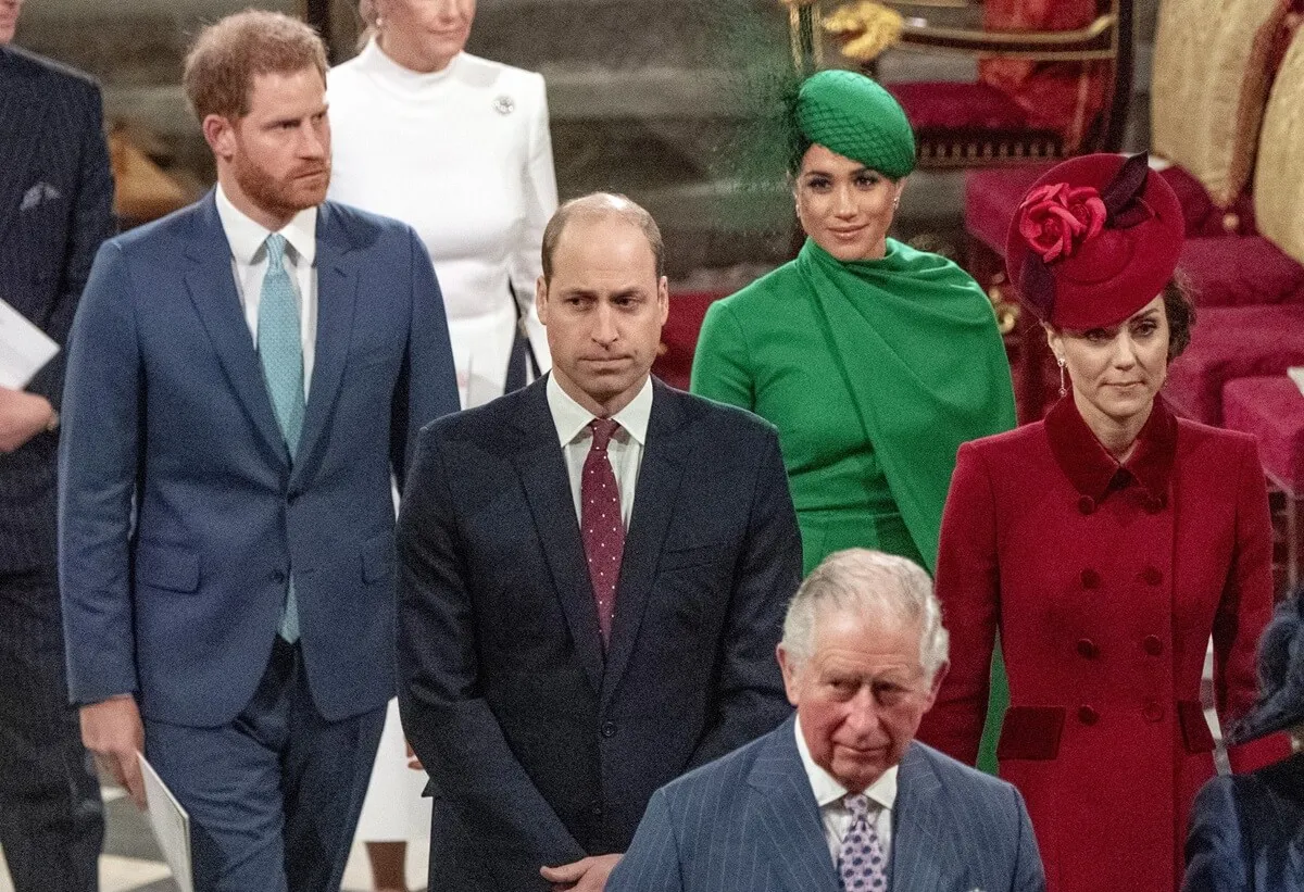 Prince Harry, Meghan Markle, Prince William, Kate Middleton, and King Charles attend the Commonwealth Day Service 2020