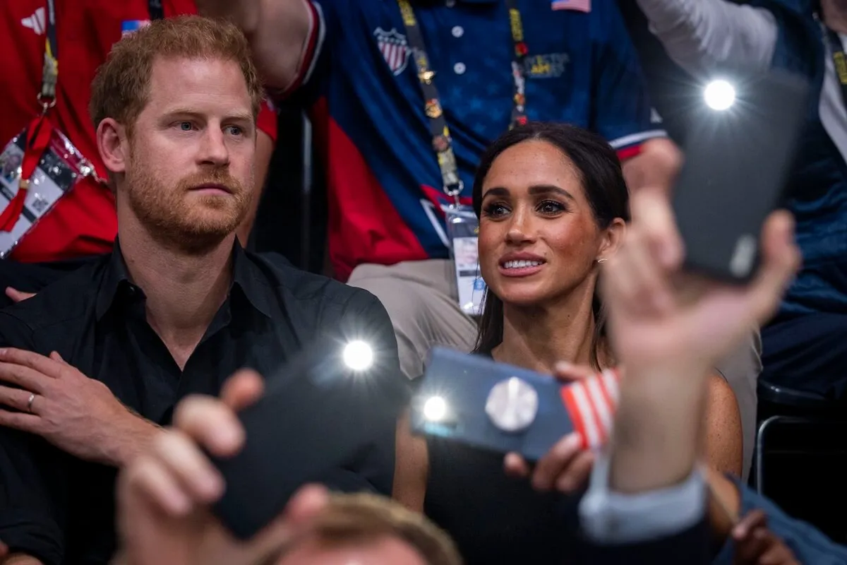 Prince Harry and Meghan Markle watch the wheelchair basketball final between the USA and France