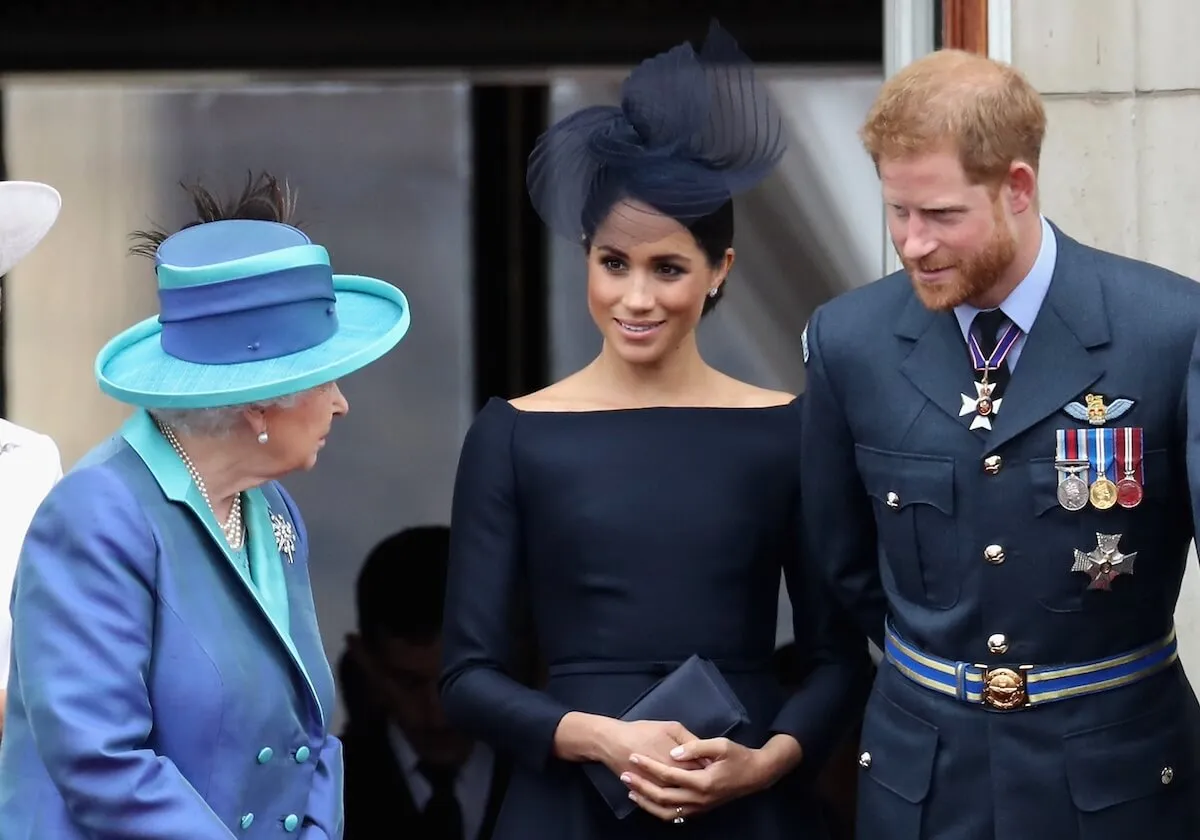 Queen Elizabeth, Meghan Markle, and Prince Harry