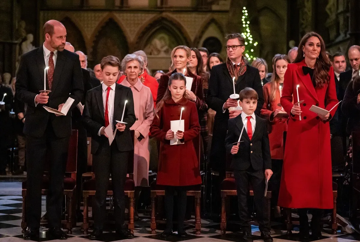 Prince William, Kate Middleton, and other members of the royal family attend the annual carol service