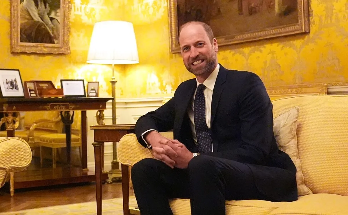 Prince William meets U.S. President-elect Donald Trump in the Salon Jaune room in France