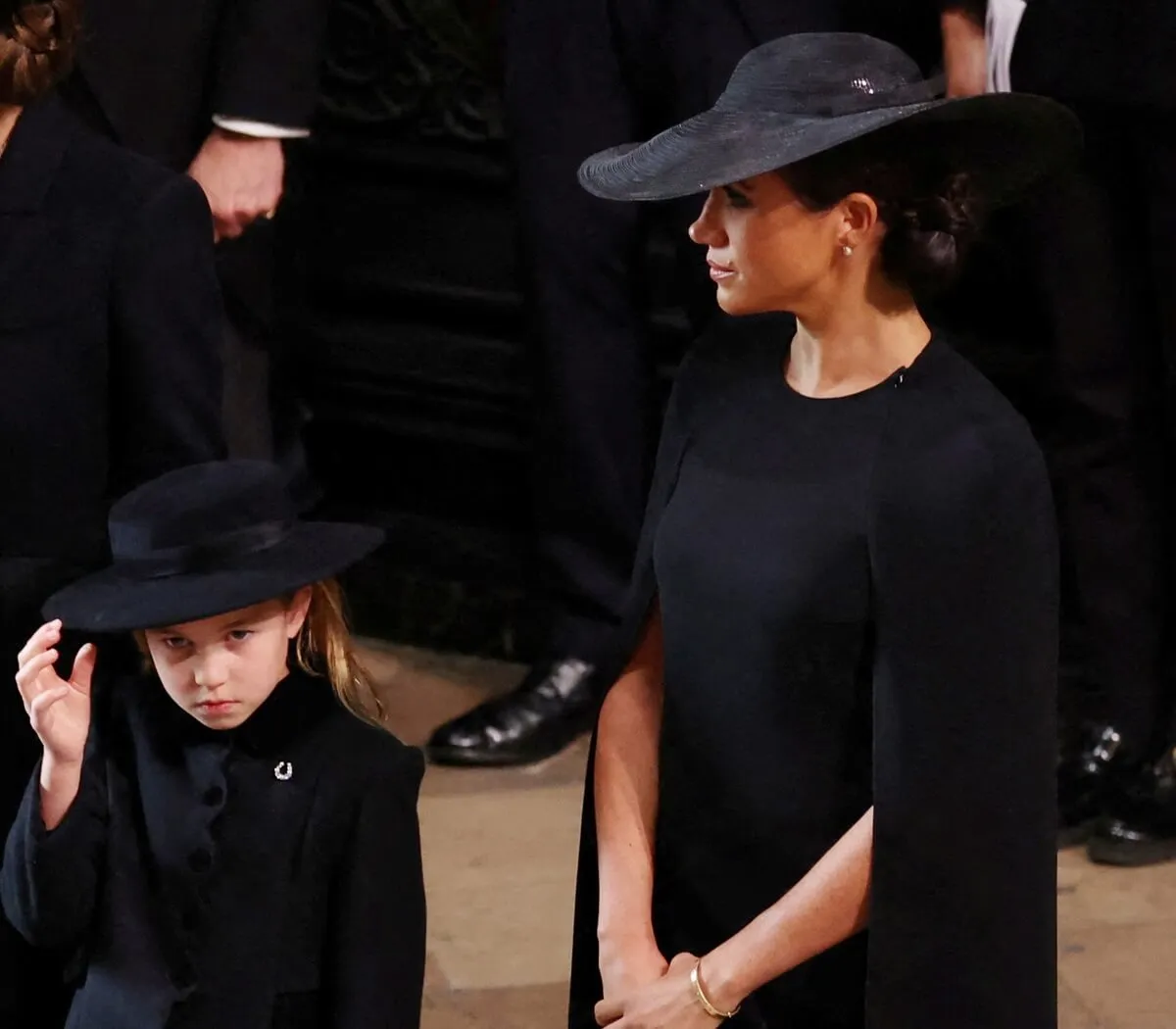 Princess Charlotte, Meghan Markle, and others arrive at Queen Elizabeth II's state funeral