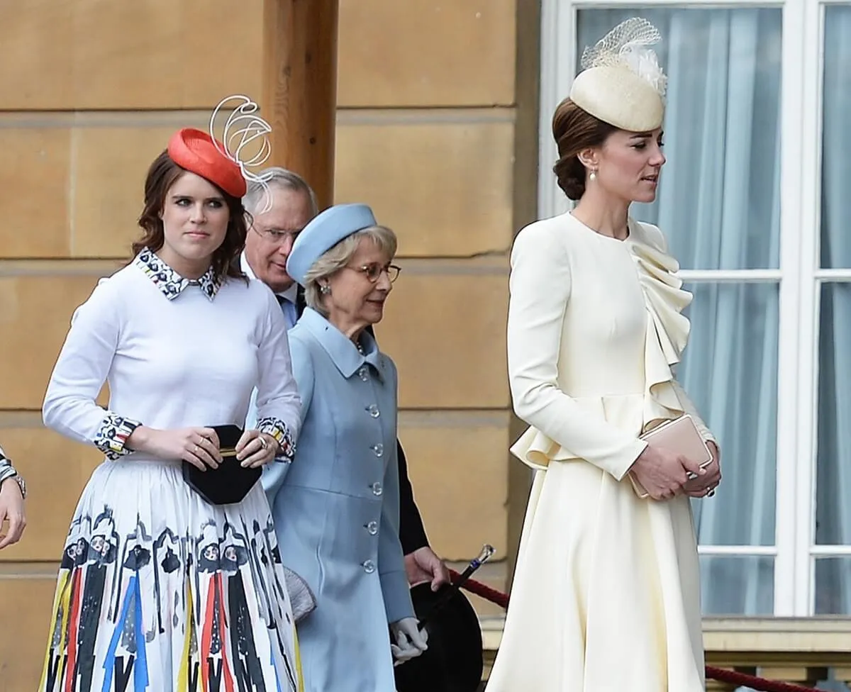 Princess Eugenie, Kate Middleton, and other members of the royal family attend a garden party at Buckingham Palace