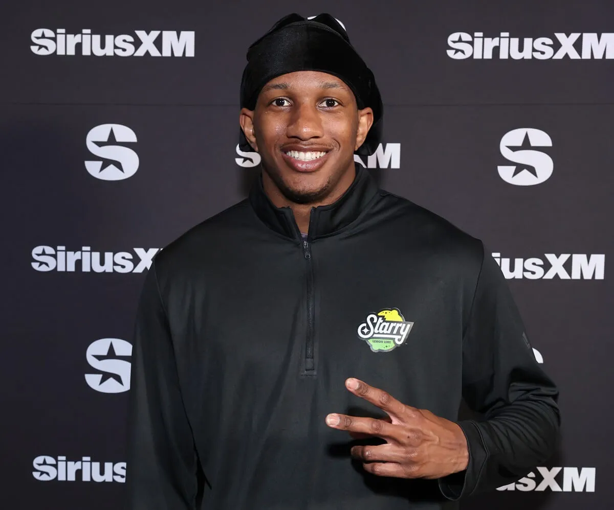 Quarterback Michael Penix Jr. visits with SiriusXM at Super Bowl LVIII in Las Vegas