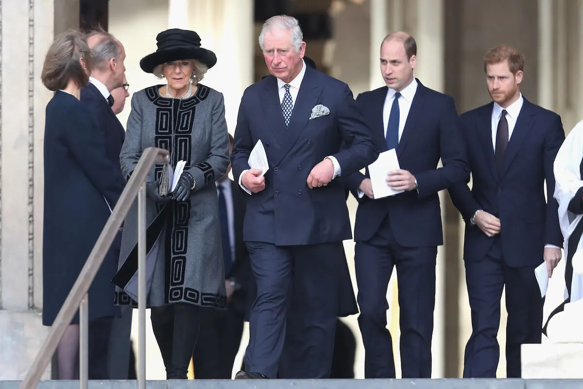 Queen Camilla, King Charles, Prince William, and Prince Harry, who aren't likely to have a Christmas reconciliation