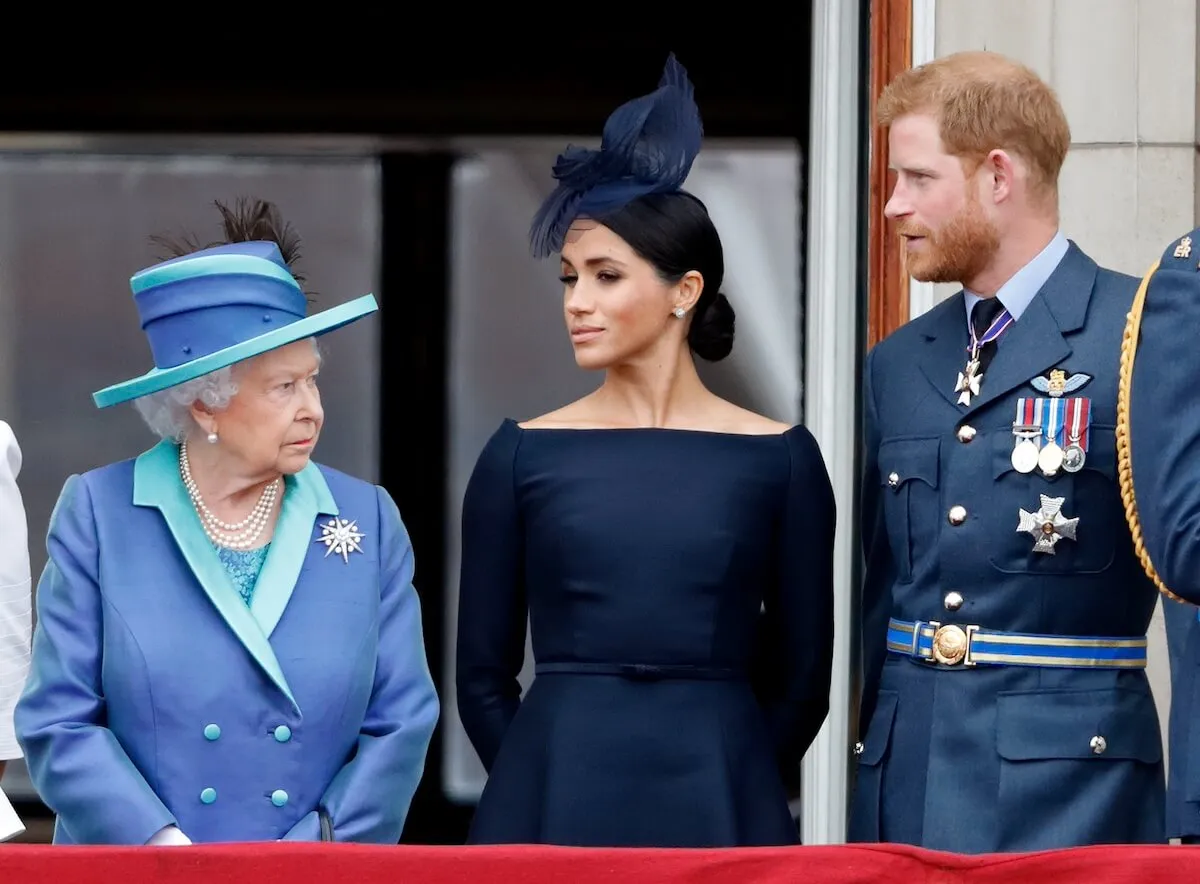 Queen Elizabeth II, Prince Harry, and Meghan Markle