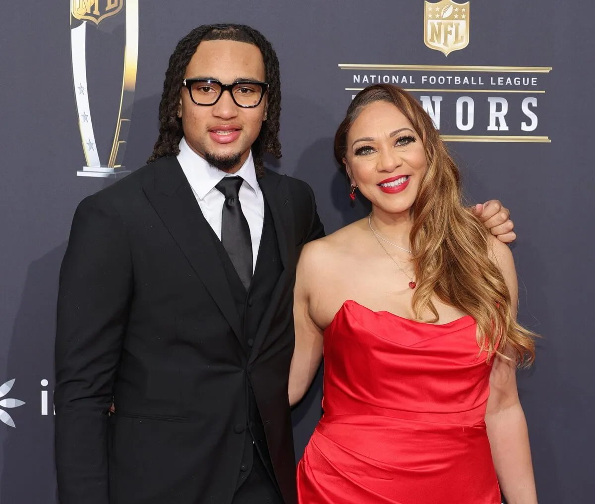 Texans quarterback C.J. Stroud and his mother, Kimberly Stroud, attend the 13th annual NFL Honors