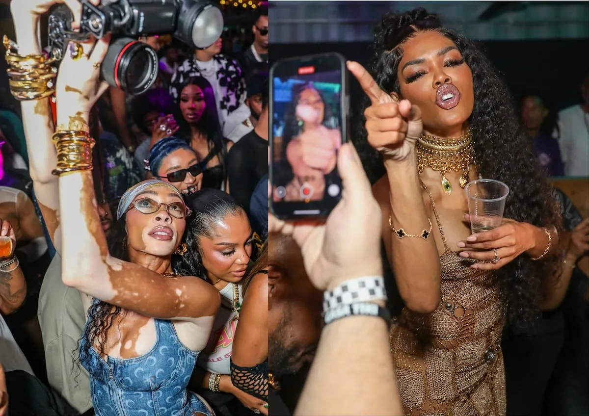 A photo of Winnie Harlow and Teyana Taylor partying at The Urban