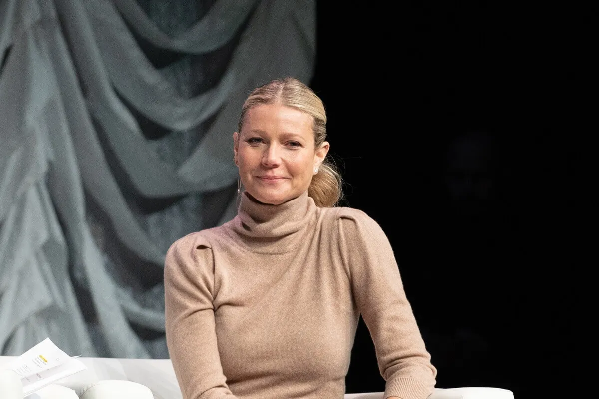 Gwyneth Paltrow in a brown turtle neck shirt at the 2019 SXSW Conference and Festival.