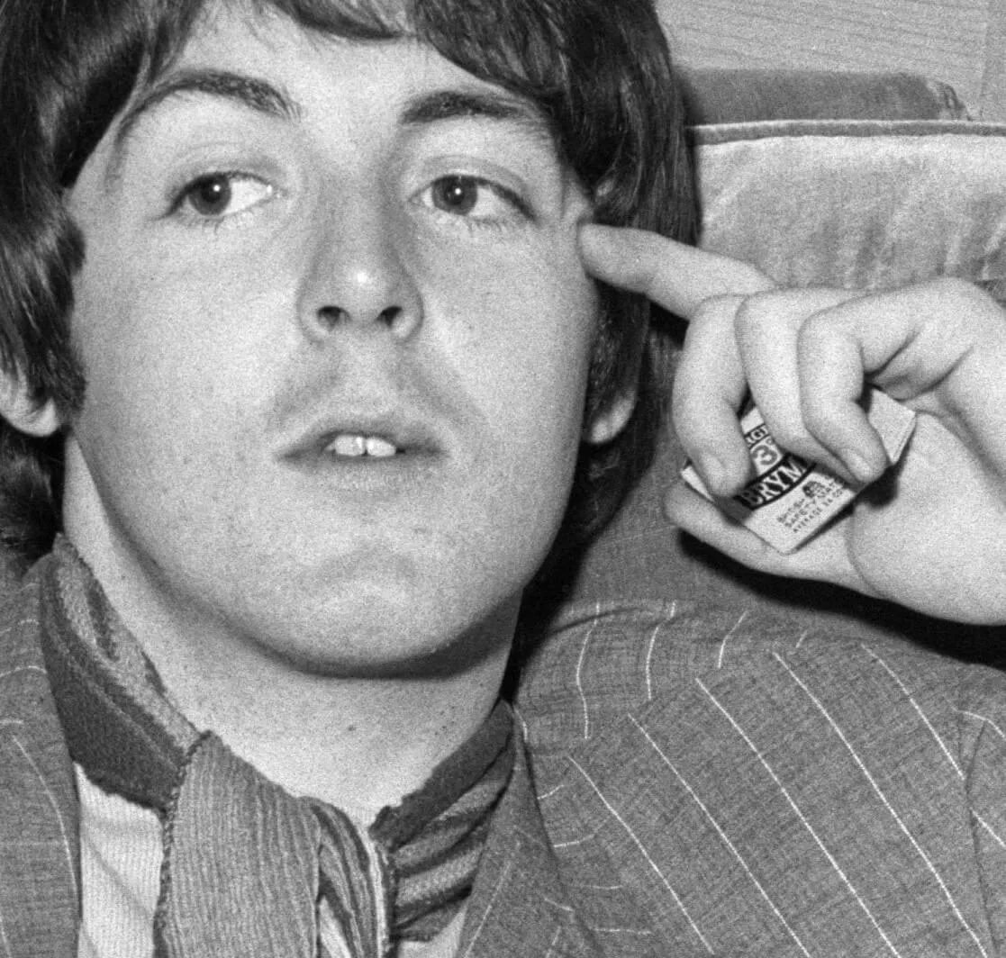 Paul McCartney in black-and-white