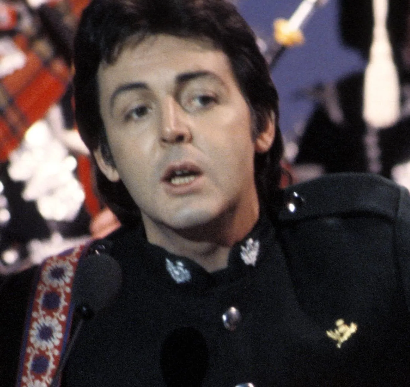 "Wonderful Christmastime" singer Paul McCartney wearing black