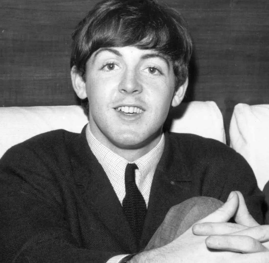 Paul McCartney in black-and-white