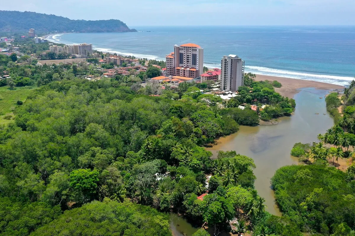 Aerial view of Jaco, Costa Rica