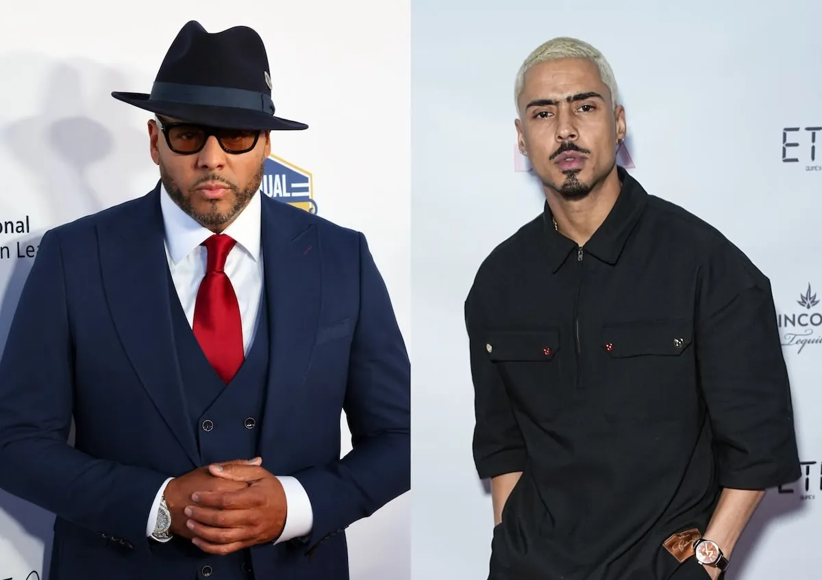 Side by side photos of Al B. Sure in 2024 and his son, Quincy Brown, in 2024