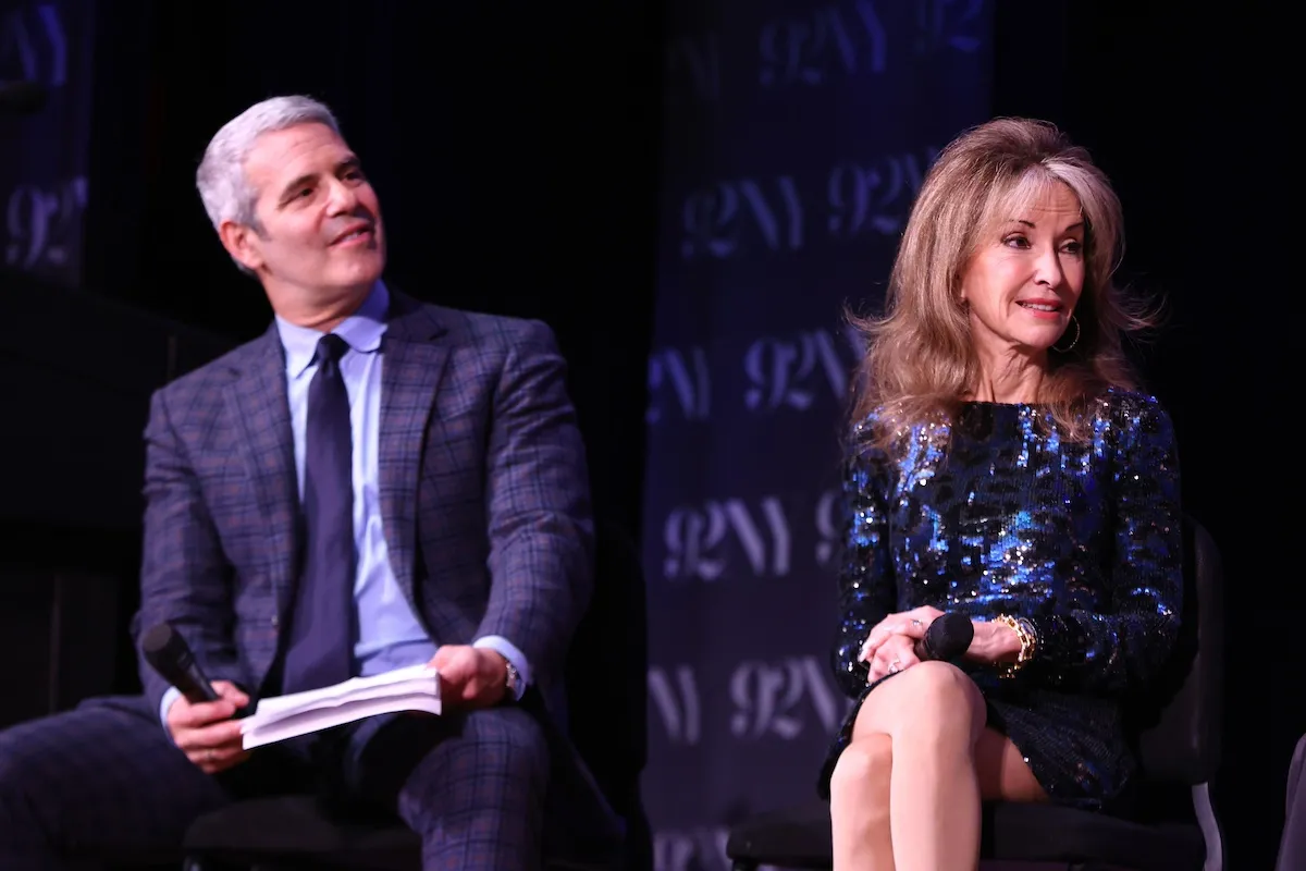 Susan Lucci sitting next to Andy Cohen