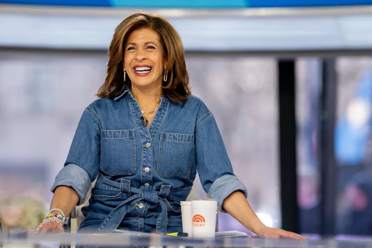 Then-Today cohost Hoda Kotb laughs and smiles while live on TV in 2024