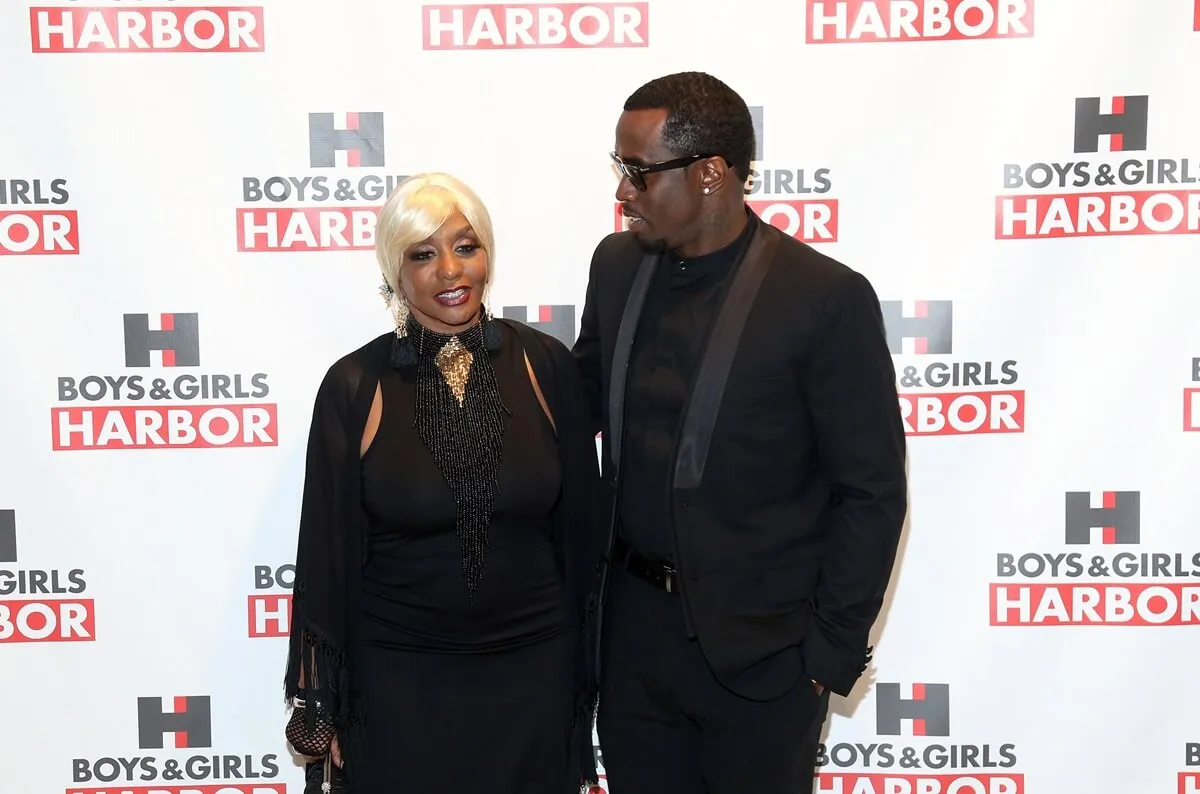 Sean 'Diddy' Combs and Janice Combs posing at the Boys & Girls Harbor Salute To Achievement at David H. Koch Theater.