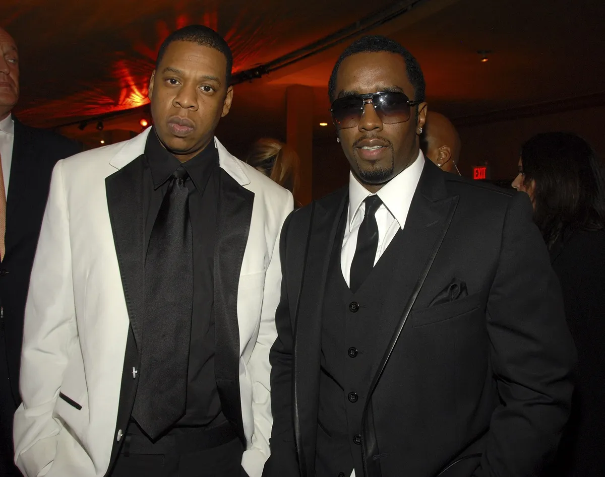 Rapper Jay-Z and Rapper Sean "P Diddy" Combs inside Conde Nast Media Group's 4th Annual "Black Ball" Concert for "Keep A Child Alive" at Hammerstein Ballroom on October 25, 2007