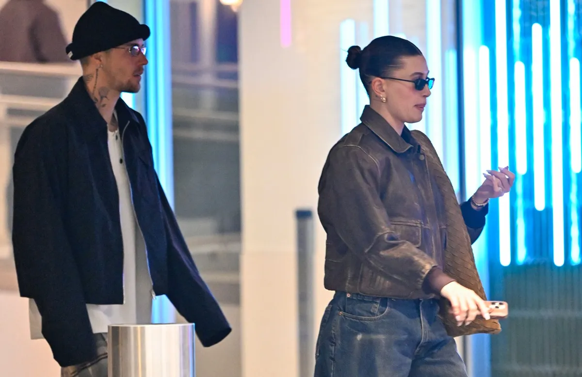 Justin Bieber and Hailey Bieber are seen on January 05, 2025 in Los Angeles, California