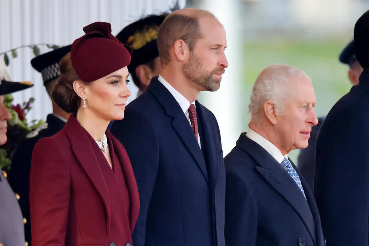 Kate Middleton, Prince William, and King Charles III in December 2024