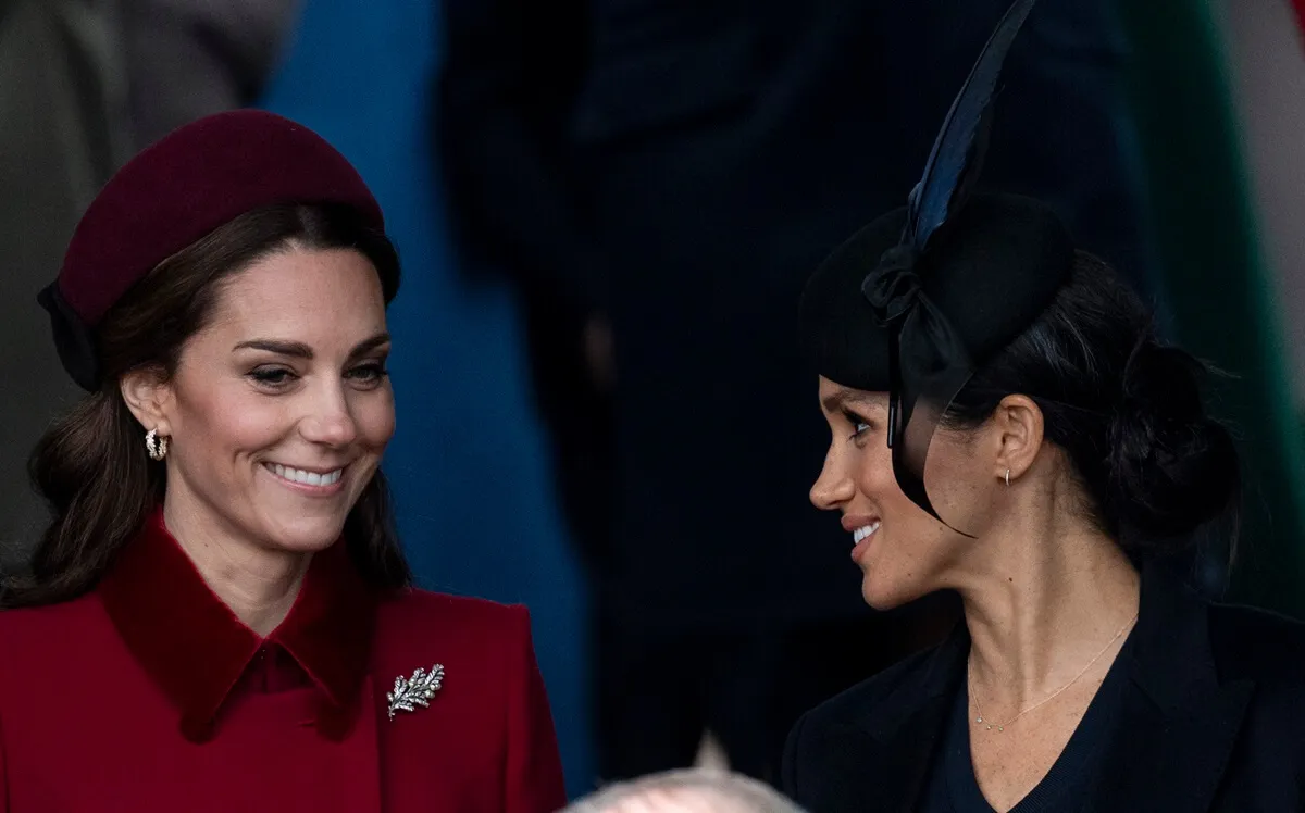 Kate Middleton and Meghan Markle attend a Christmas Day service at St. Mary Magdalene Church on the Sandringham estate