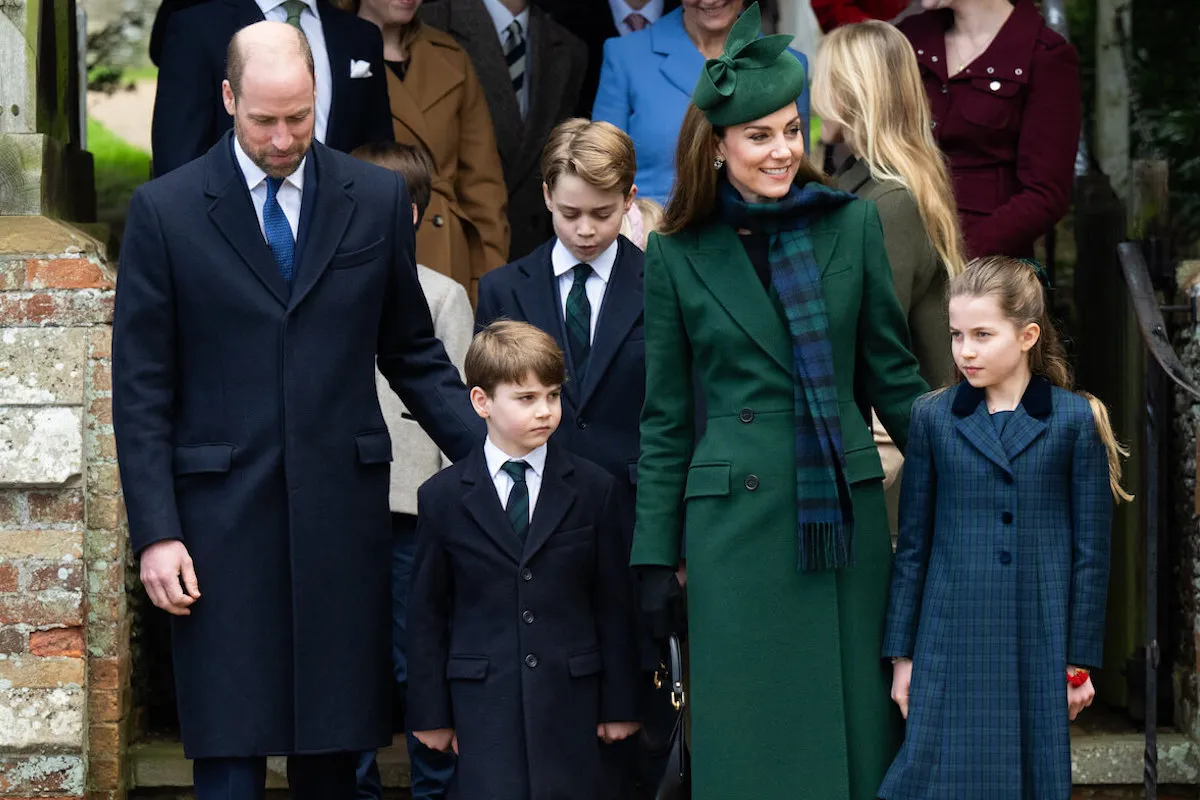 Kate Middleton, who will give Prince George, Princess Charlotte, and Prince Louis 'treats' in 2025, walks with her children and Prince William