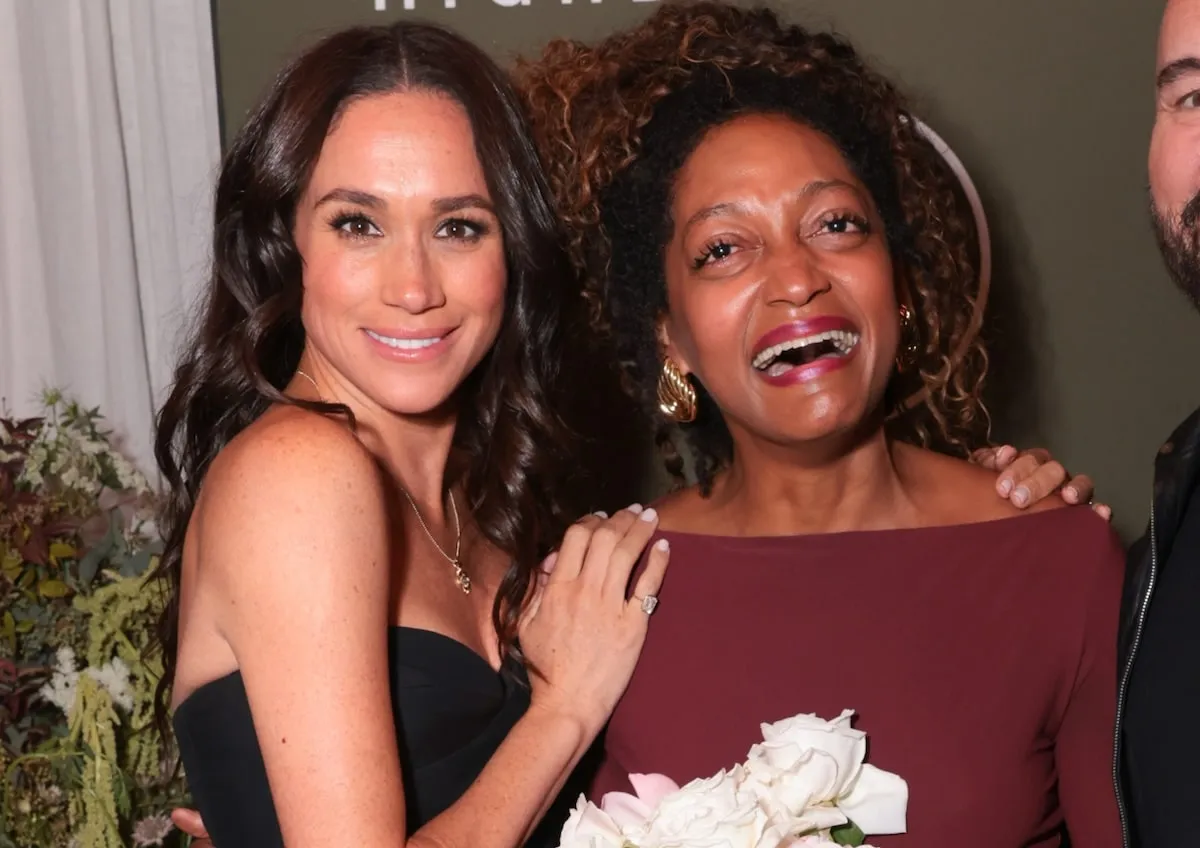 Hair colorist Kadi Lee smiles with friend Meghan Markle at a media event in 2024