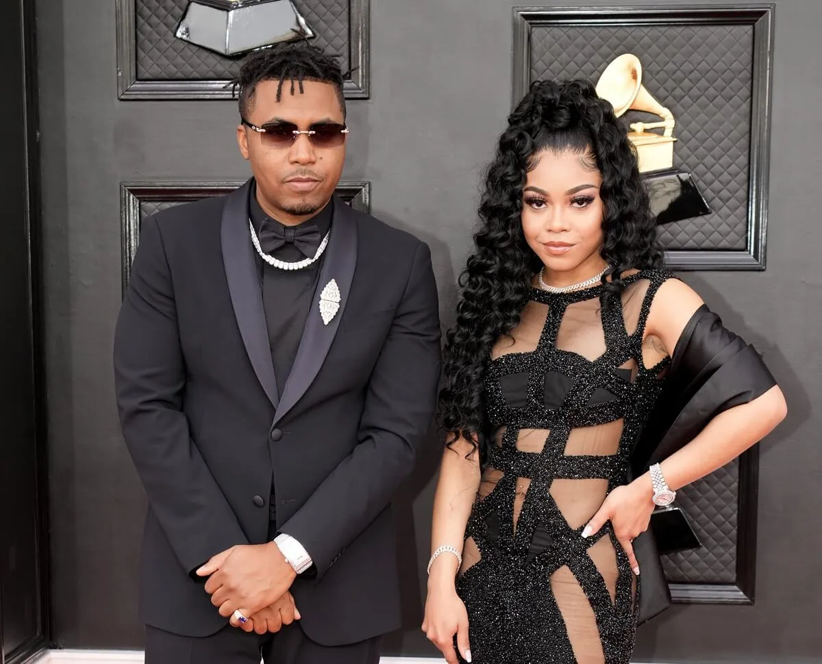 Nas and his daughter, Destiny Jones, attend the 64th Annual GRAMMY Awards in Las Vegas