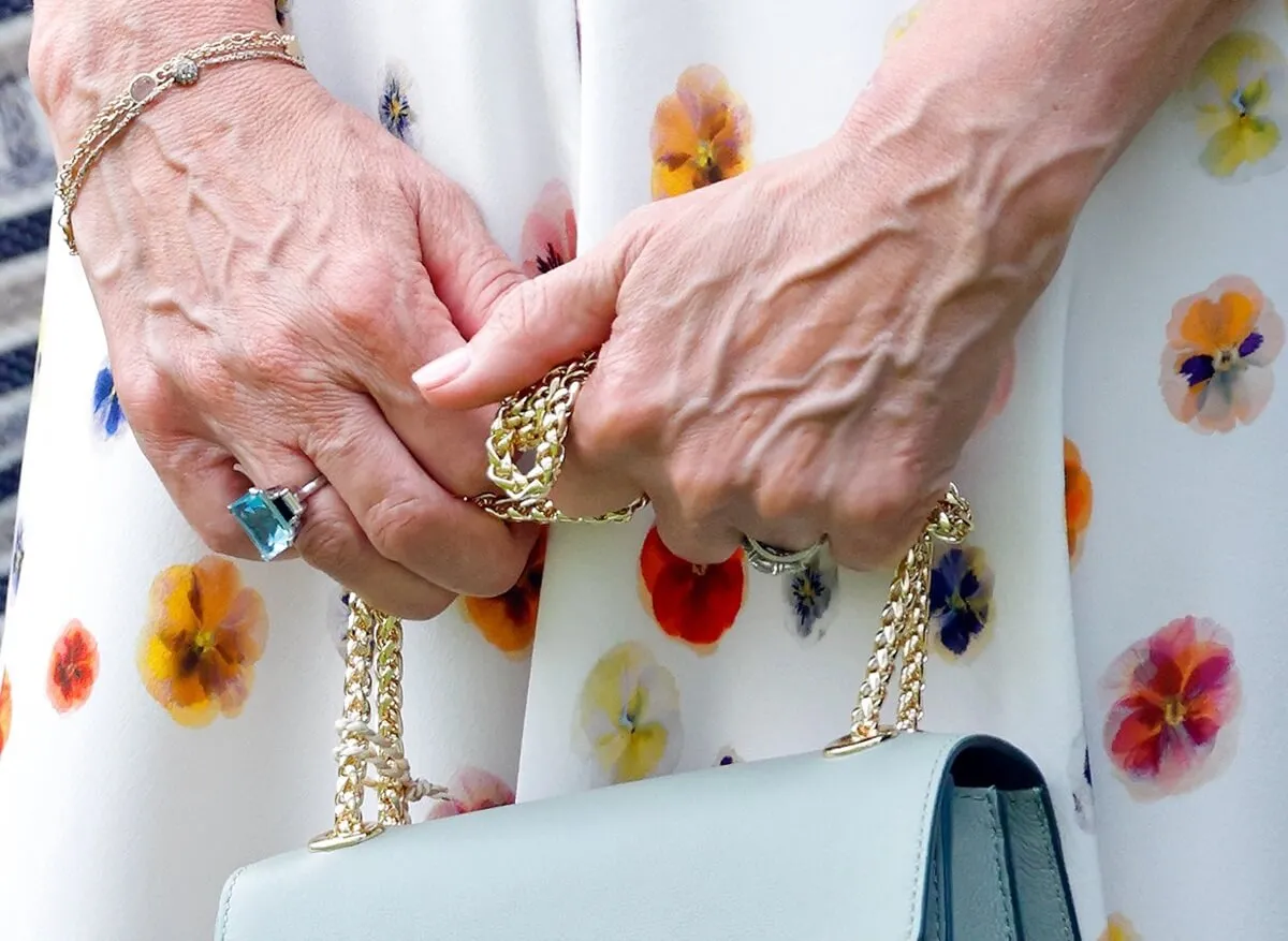 Photo of the aquamarine ring Sophie, Duchess of Edinburgh wore when she attended 'Ladies Day' Royal Ascot