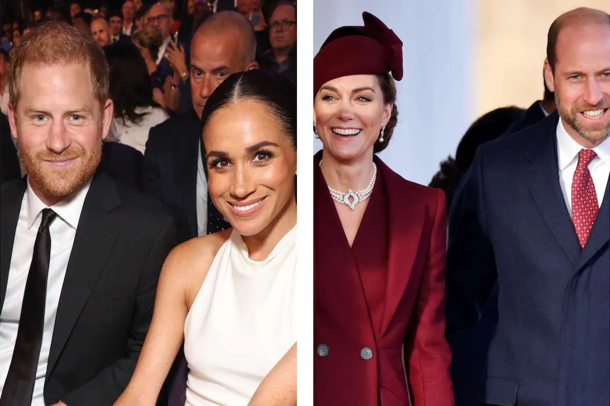 Prince Harry and Meghan Markle; Kate Middleton and Prince William, who don't want to compete with Prince Harry and Meghan Markle on social media