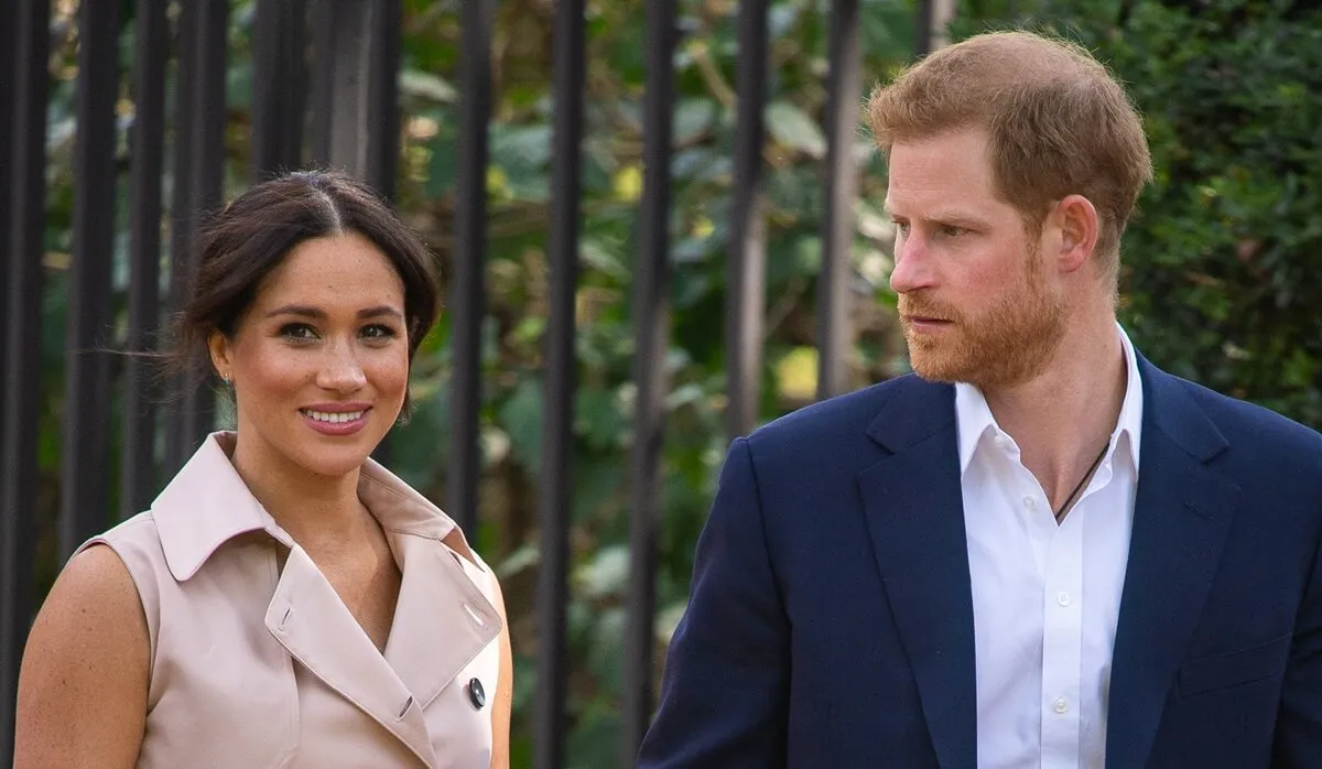 Prince Harry and Meghan Markle attend a creative industries and business reception at the British High Commissioner's residence in Johannesburg, South Africa