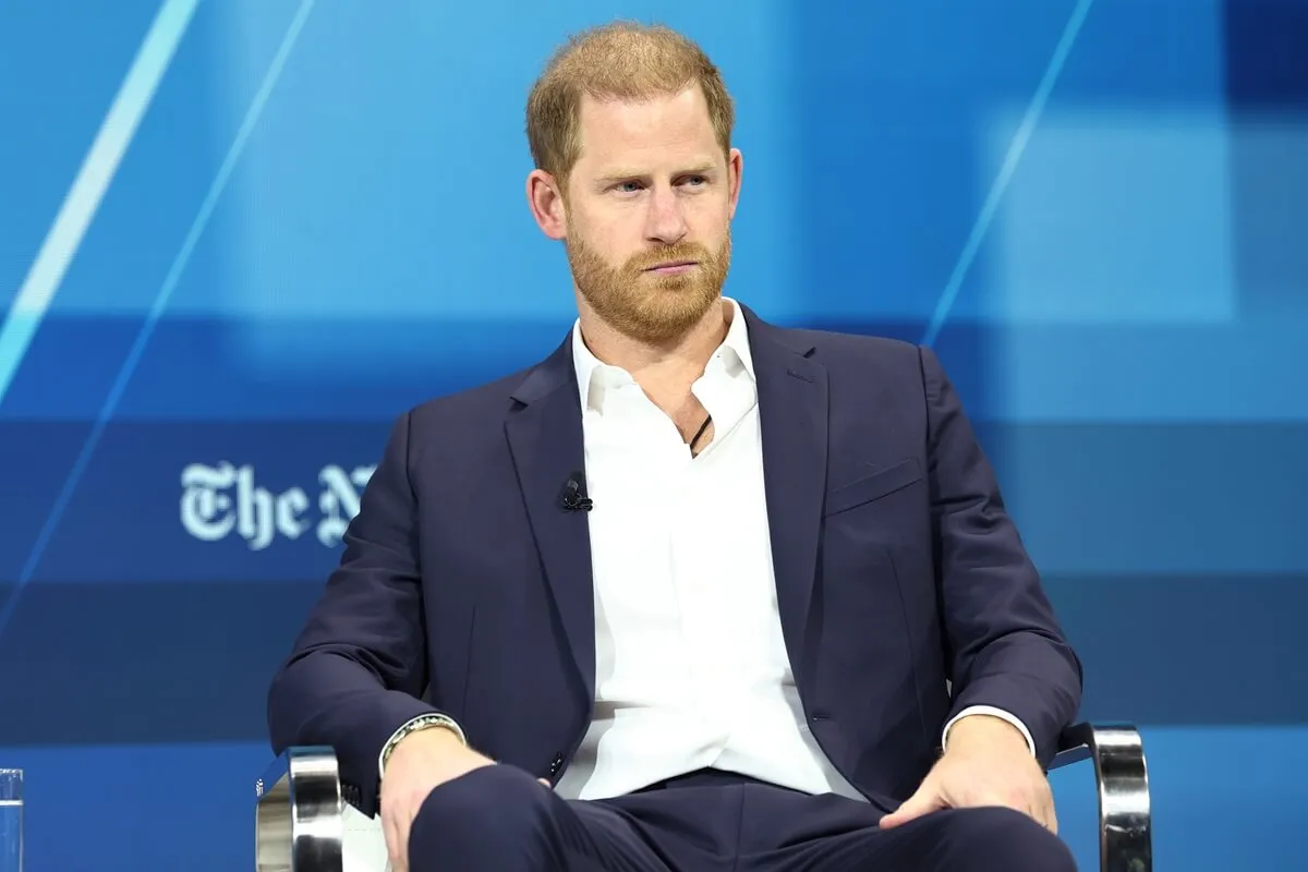 Prince Harry looks out into the crowd during the New York Times annual DealBook summit in New York City