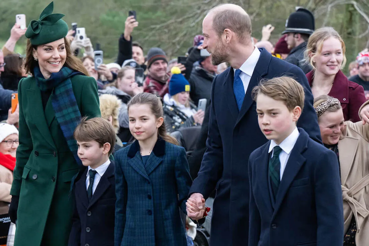 Prince William, Kate Middleton, and the Wales children on Christmas Day 2024