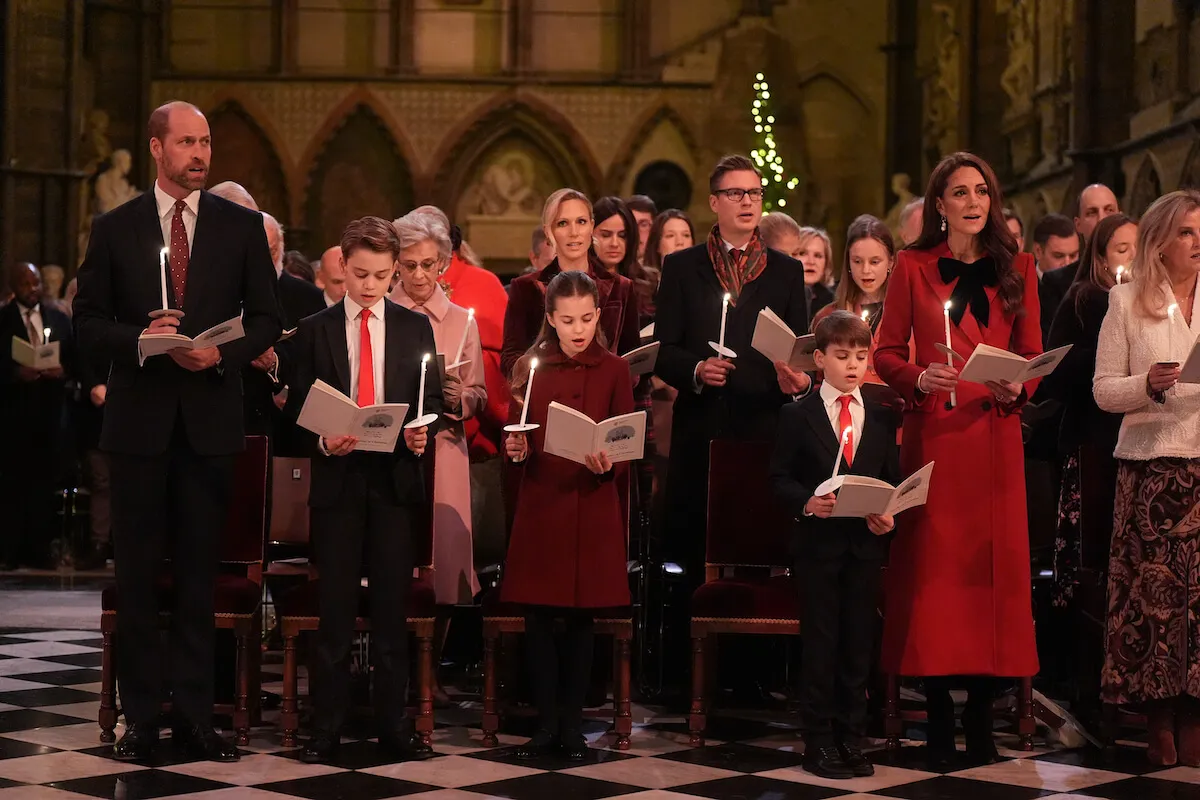 Prince William, Kate Middleton, and their children at 'Together at Christmas' carol service, 2024