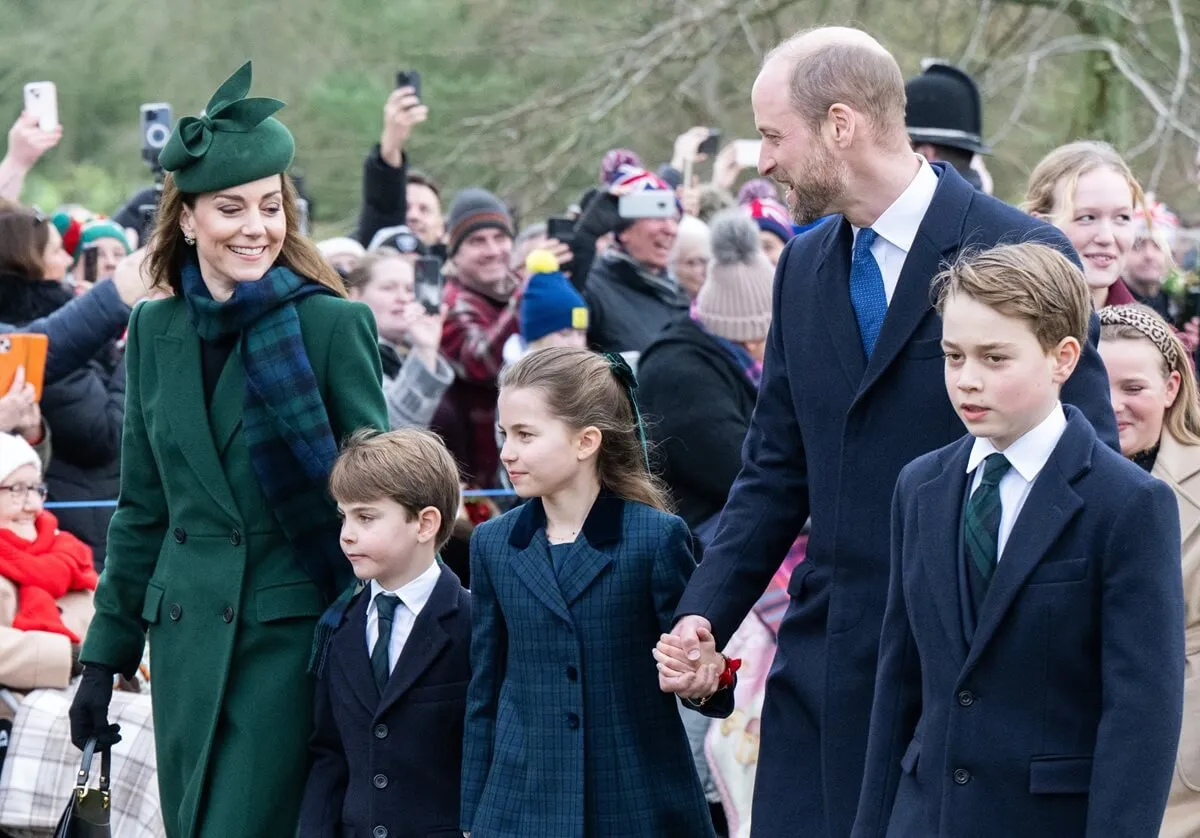 Prince William, Kate Middleton, and their children attend the Christmas Morning church service at Sandringham