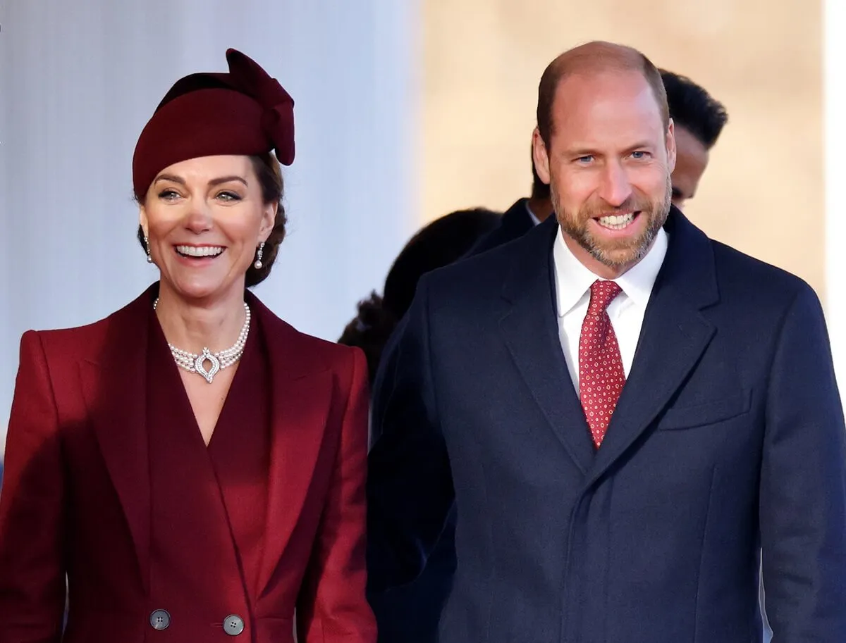 Prince William and Kate Middleton attend the Ceremonial Welcome for the Amir of the State of Qatar