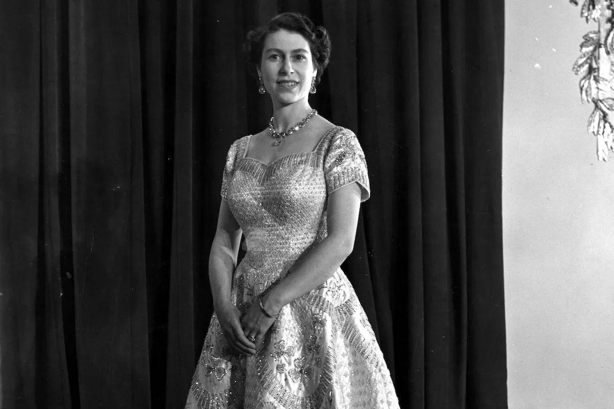 Queen Elizabeth II in her coronation gown