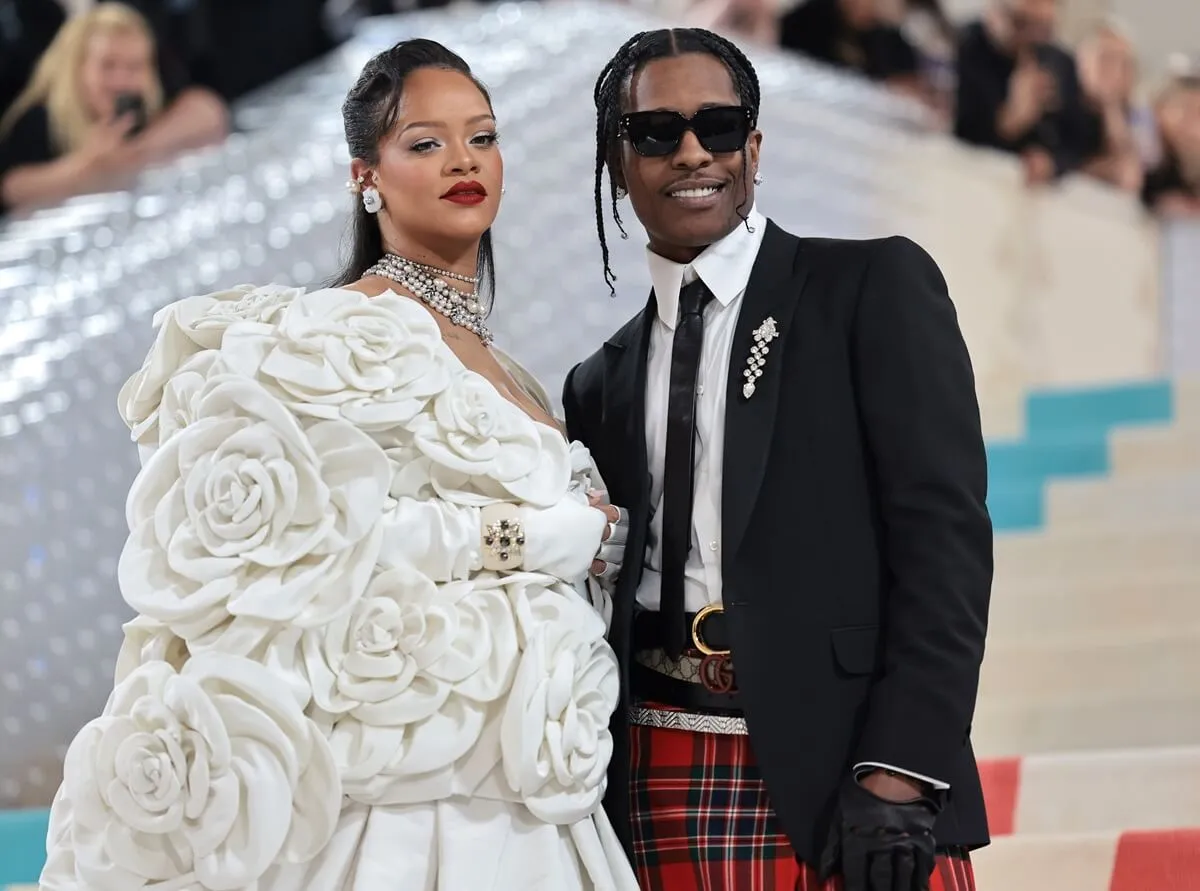 Rihanna and A$AP Rocky attend The Met Gala celebrating 'Karl Lagerfeld A Line Of Beauty'