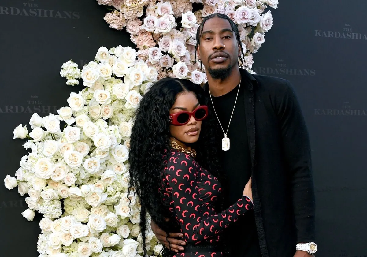 Singer-actor Teyana Taylor and former NBA player Iman Shumpert attend the Los Angeles premiere of Hulu's 'The Kardashians'