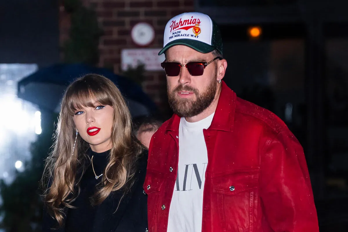 Taylor Swift and Travis Kelce, who said he doesn't 'have to worry' about their relationship in 2024