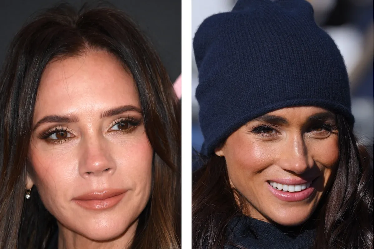 Victoria Beckham and Meghan Markle, who are ready to end the 'grudge' involving them and Prince Harry and David Beckham, in a composite image.