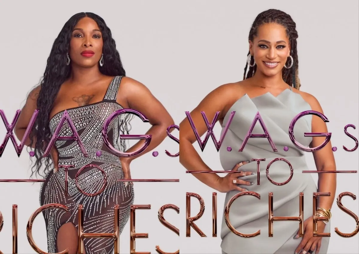 Posing for their 'WAGs to Riches' headshots, Lastonia 'Stoni' Leviston and Alexis Welch Stoudemire wear formalwear and smile