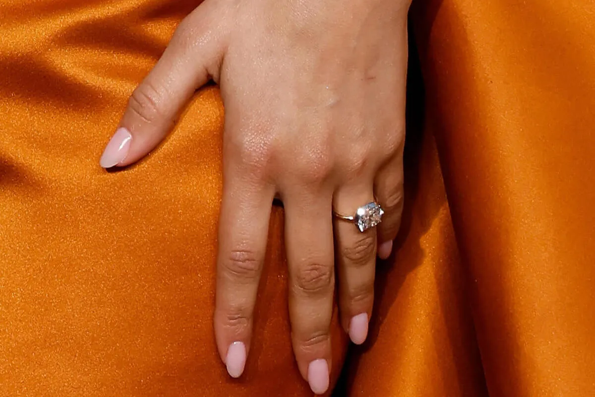 Zendaya wears a diamond ring sparking Tom Holland engagement rumors at the Golden Globes