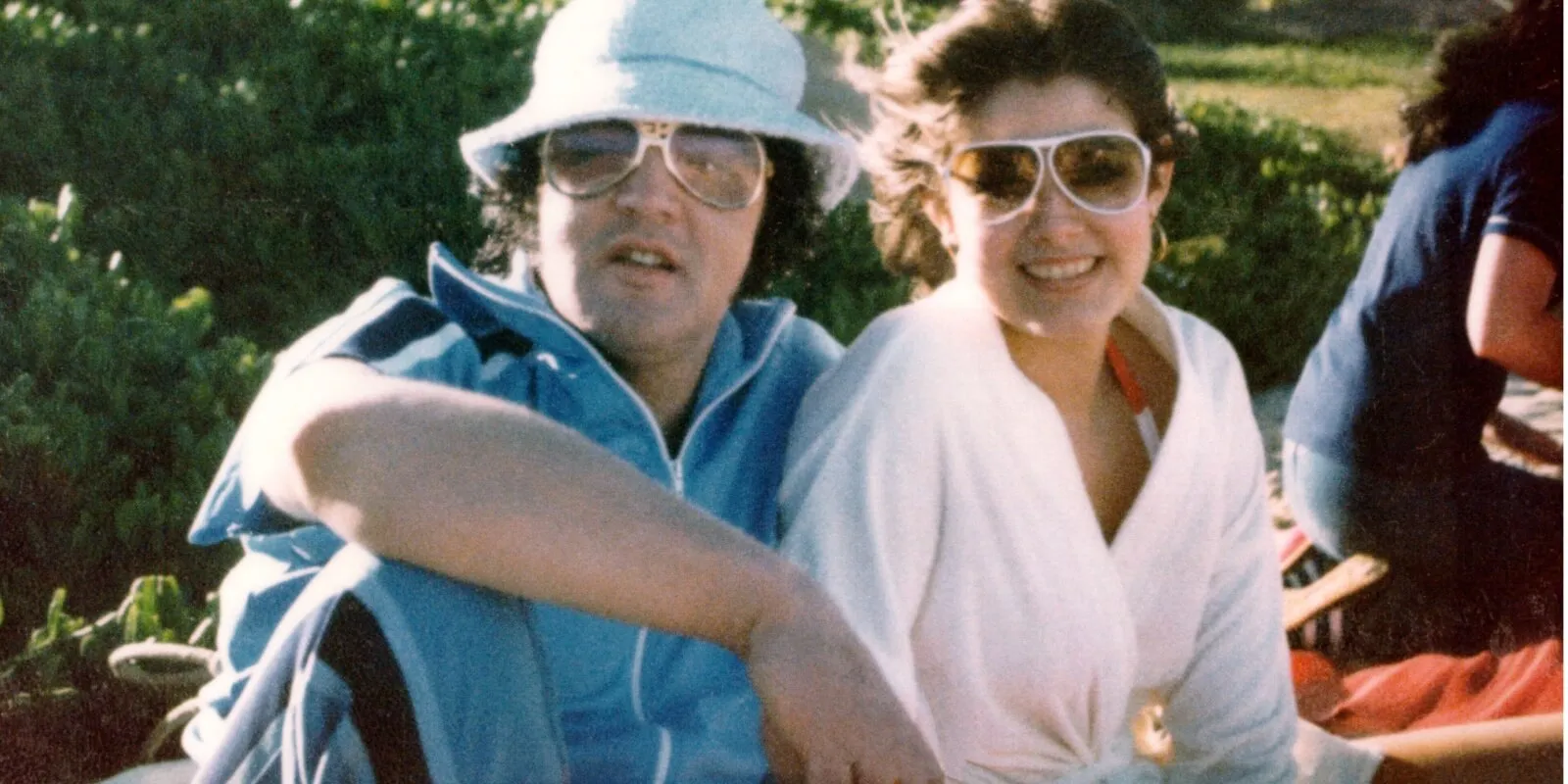 Elvis Presley and Ginger Alden photographed in 1977