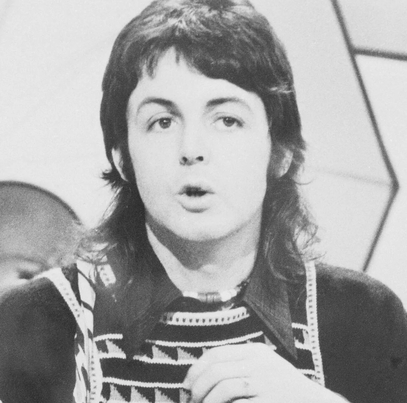 "Live and Let Die" singer Paul McCartney in black-and-white