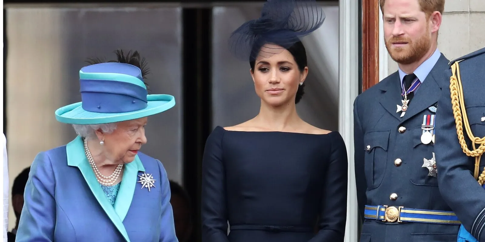 Queen Elizabeth, Meghan Markle and Prince Harry in 2018