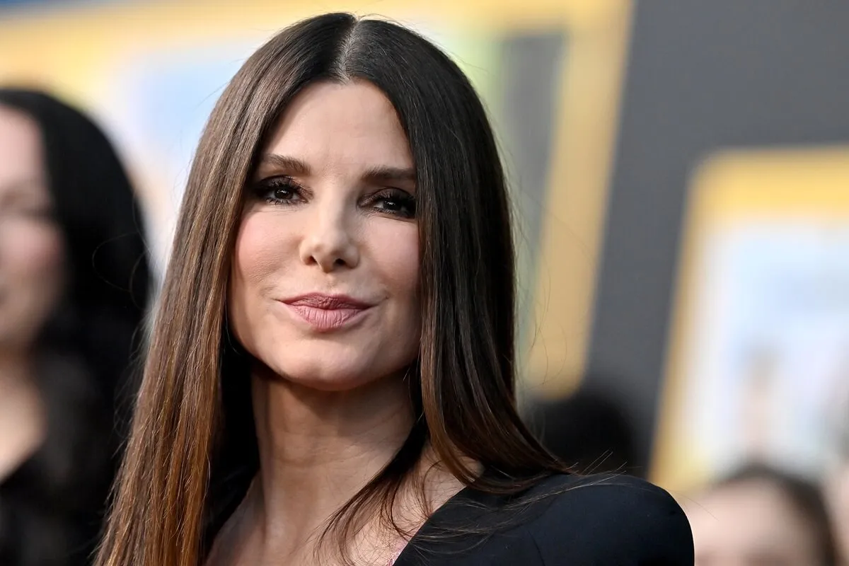 Sandra Bullock attends the Los Angeles Premiere of Paramount Pictures' "The Lost City" in a black dress.