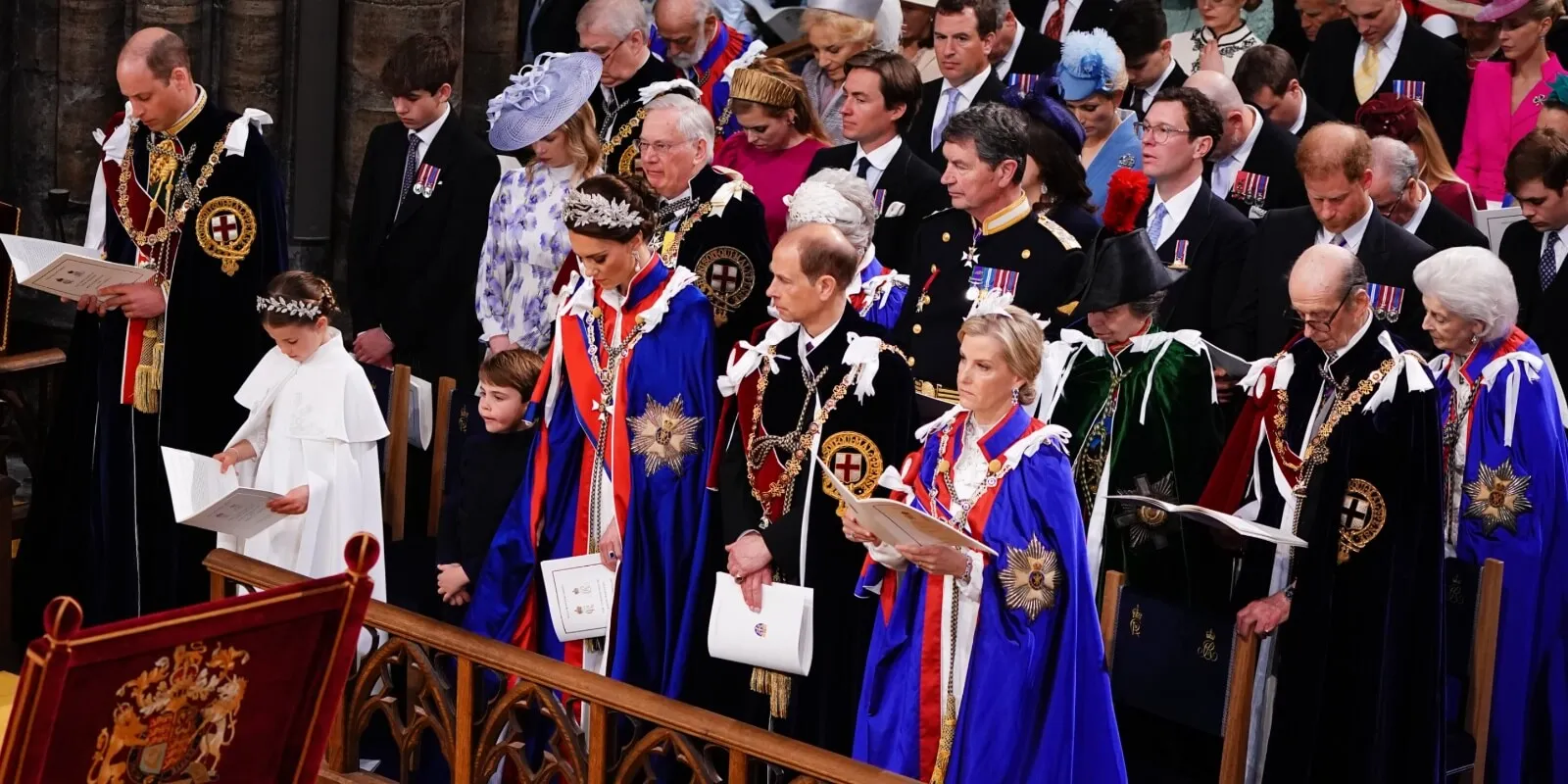 The royal family during King Charles' coronation in 2023